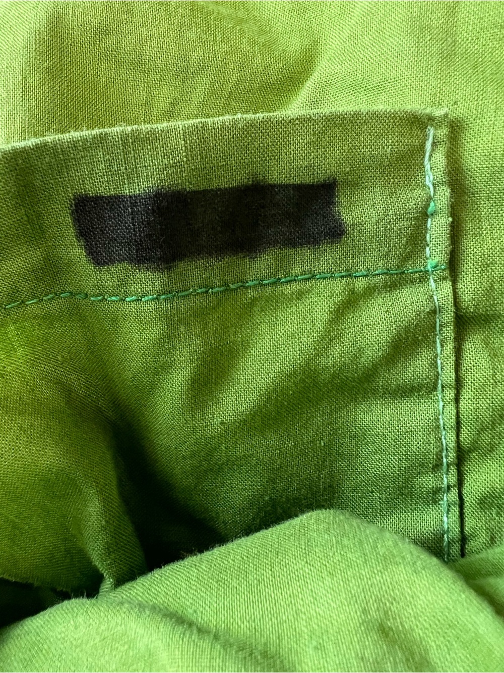 Handmade Quilted Green Floral Tote Bag - London May Court Club - Picture 8 of 12